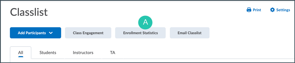 enrollment statistics button