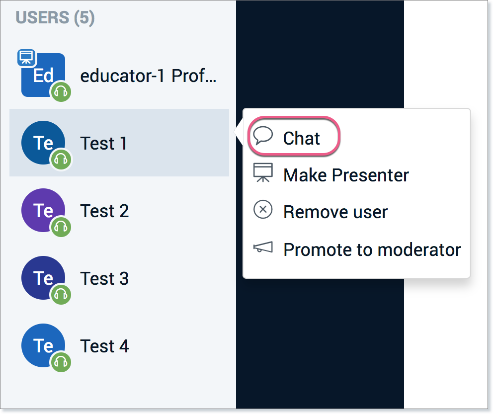 Virtual Classroom Private Chat icon