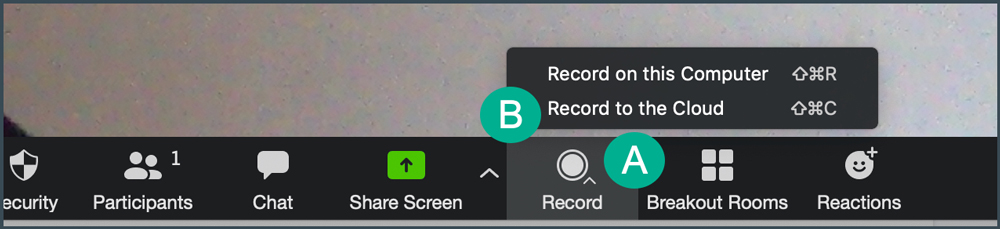 record a zoom session to the cloud