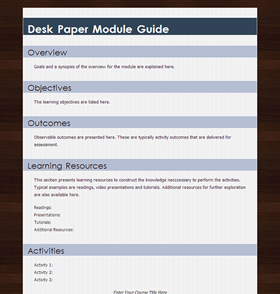 Desk Paper Module Guide