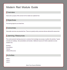 Modern Red Module Guide