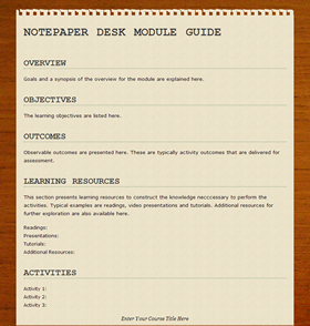 Notepaper Desk Module Guide